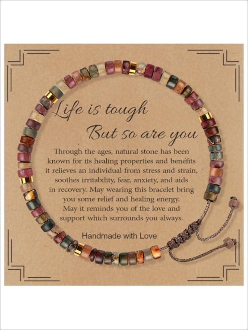 Natural Stone Inspirational Healing Bracelet for Women
